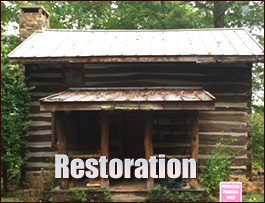 Historic Log Cabin Restoration  Rowan County, North Carolina